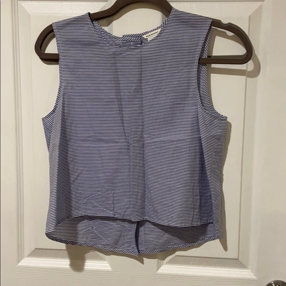 Club Monaco stripped button back top